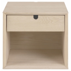 Nočný stolík Century, 37 cm, drevotriesková doska, prírodná
