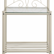 Nočný stolík Dion, 62 cm, biela - 3