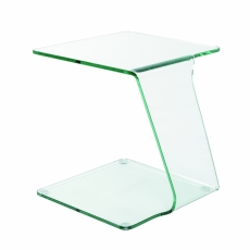 Nočný stolík Felix II, 51 cm, číre sklo - 4