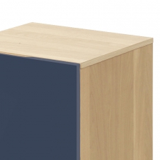 Nočný stolík Gabi, 71 cm, dub/modrá - 2