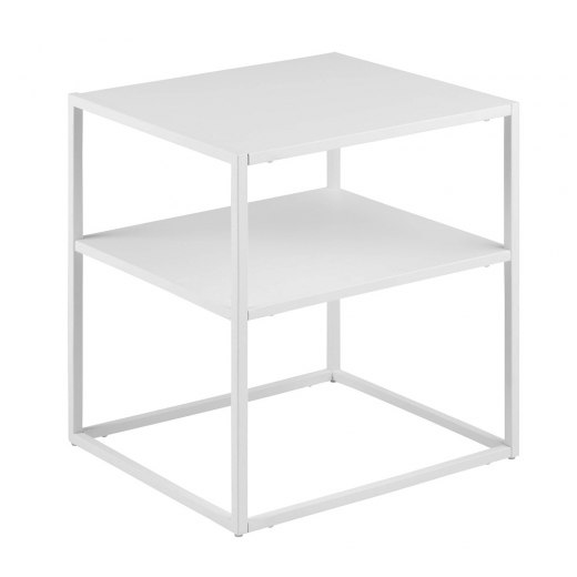 Nočný stolík kovový Lyfte, 45 cm, biela - 1