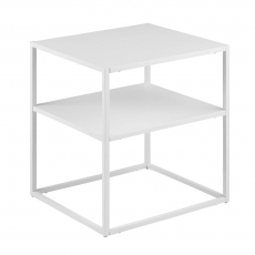 Nočný stolík kovový Lyfte, 45 cm, biela - 1