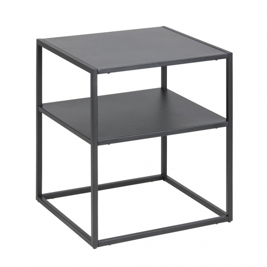 Nočný stolík kovový Lyfte, 45 cm, čierna - 1