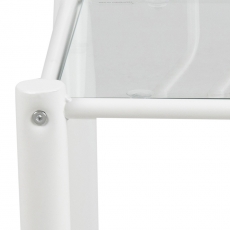 Nočný stolík Line, 66 cm, sklo, biela - 3