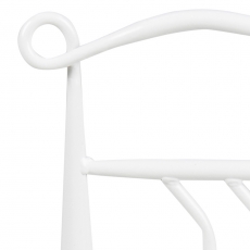 Nočný stolík Line, 66 cm, sklo, biela - 4