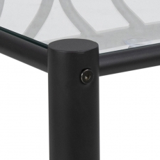 Nočný stolík Line, 66 cm, sklo, čierna - 4