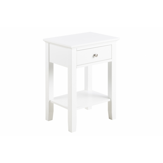 Nočný stolík Linnea, 45 cm, MDF, biela - 1