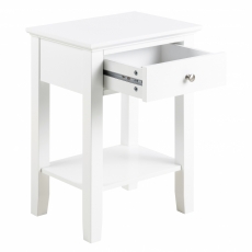 Nočný stolík Linnea, 45 cm, MDF, biela - 3