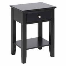 Nočný stolík Linnea, 45 cm, MDF, čierna - 1