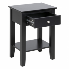 Nočný stolík Linnea, 45 cm, MDF, čierna - 3