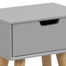 Nočný stolík Mitra, 61,5cm, šedá / dub - 3