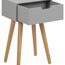 Nočný stolík Mitra, 61,5cm, šedá / dub - 4