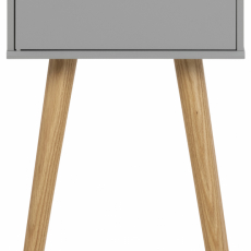Nočný stolík Mitra, 61,5cm, šedá / dub - 7