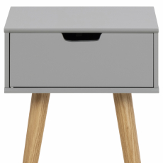 Nočný stolík Mitra, 61,5cm, šedá / dub - 9