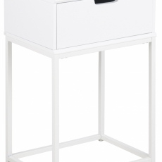 Nočný stolík Mitra, 62 cm, MDF, biela - 1