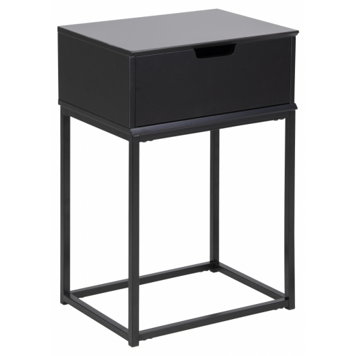 Nočný stolík Mitra, 62 cm, MDF, čierna - 1