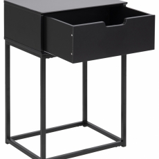 Nočný stolík Mitra, 62 cm, MDF, čierna - 3