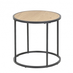 Nočný stolík okrúhly Seashell, 45 cm, dub