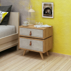 Nočný stolík Olenj, 59 cm, dub - 3