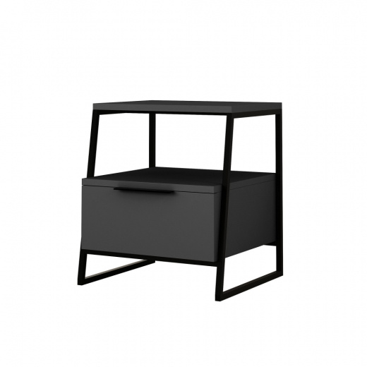 Nočný stolík Pal, 50 cm, šedá - 1