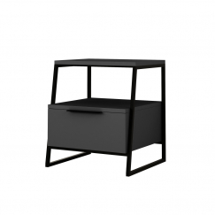 Nočný stolík Pal, 50 cm, šedá
