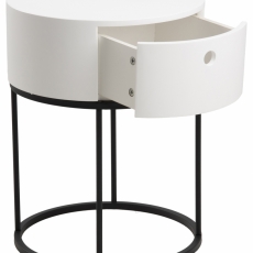 Nočný stolík Polo, 51 cm, MDF, biela - 3