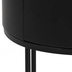 Nočný stolík Polo, 51 cm, MDF, čierna - 5