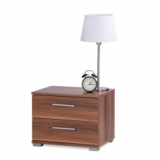 Nočný stolík s 2 zásuvkami Nora, 35 cm, orech - 1
