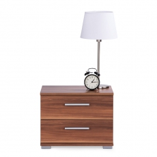 Nočný stolík s 2 zásuvkami Nora, 35 cm, orech - 7