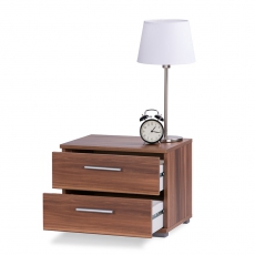 Nočný stolík s 2 zásuvkami Nora, 35 cm, orech - 8