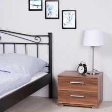Nočný stolík s 2 zásuvkami Nora, 35 cm, orech - 3