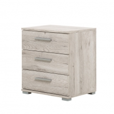 Nočný stolík s 3 zásuvkami Nora, 50 cm, Sorrento dub - 1