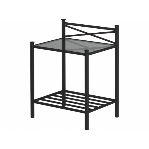 Nočný stolík Saro, 61 cm, čierna - 1