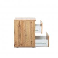 Nočný stolík so zásuvkami Picture, 55 cm, medový dub - 5