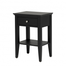 Nočný stolík so zásuvkou Luciana, 45 cm, čierna - 1