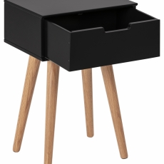 Nočný stolík so zásuvkou Marika, 61, 5 cm, čierna - 3