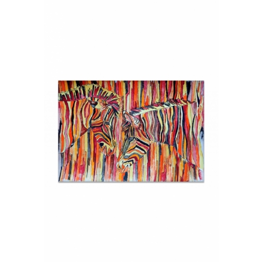 Obraz Barevné zebry, 120x80 cm - 1