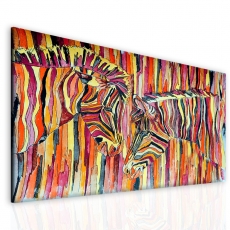 Obraz Barevné zebry, 120x80 cm - 3