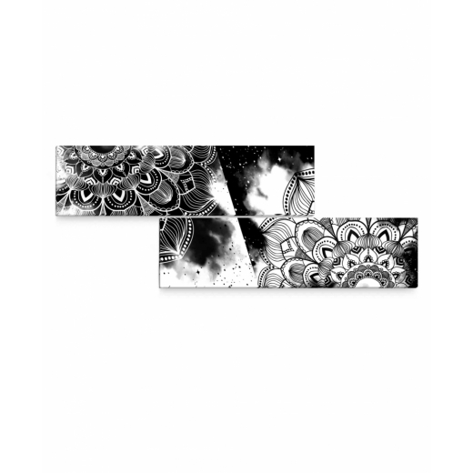 Obraz Bíločerná mandala, 158x77 cm - 1