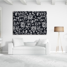 Obraz Černobílá abstrakce, 120x80 cm - 2