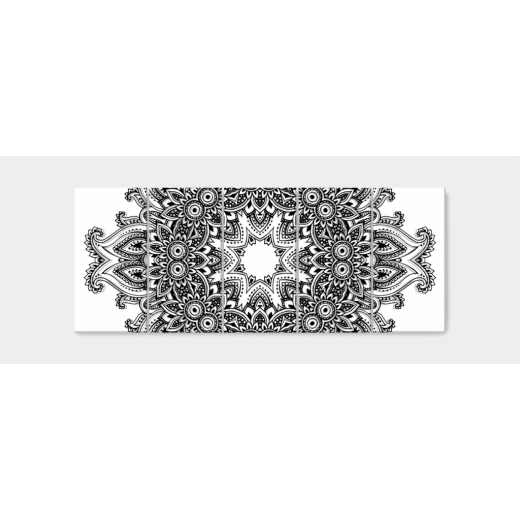 Obraz Černobílá mandala, 150x60 cm - 1