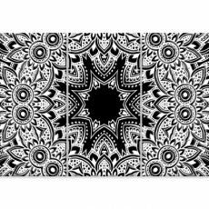 Obraz Černobílá mandala, 150x60 cm - 1