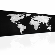 Obraz Černobílá mapa světa, 150x60 cm - 2