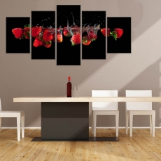 Obraz Červené jahody, 150x75 cm - 2