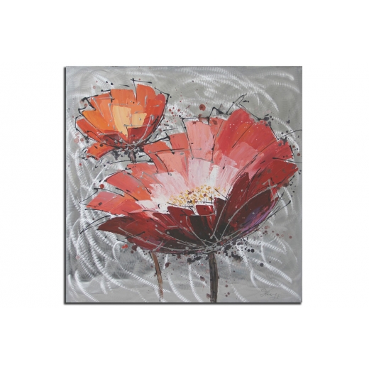 Obraz Červený kvet, 100 cm, olej na plátne - 1
