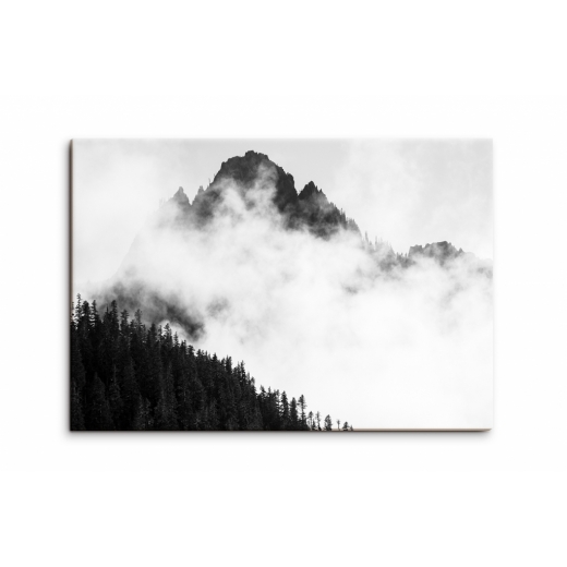 Obraz Hmla v Alpách v čiernobielej, 150x100 cm - 1