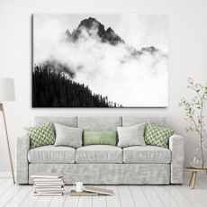 Obraz Hmla v Alpách v čiernobielej, 150x100 cm - 2