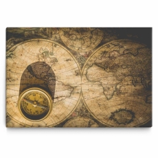 Obraz Kompas na mape, 60x40 cm - 1
