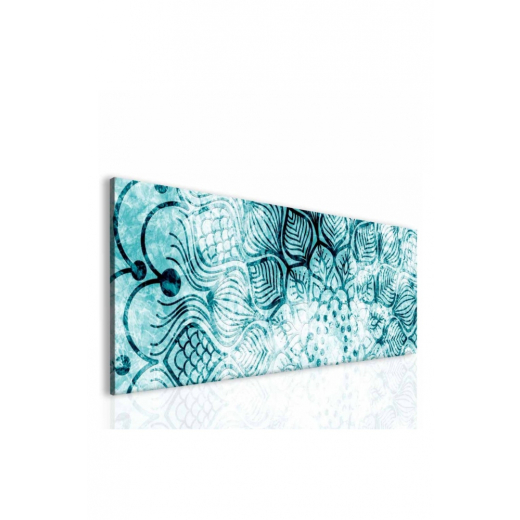 Obraz Ledové modrá mandala, 120x40 cm - 1