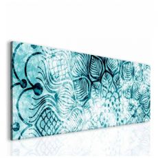 Obraz Ledové modrá mandala, 120x40 cm - 1